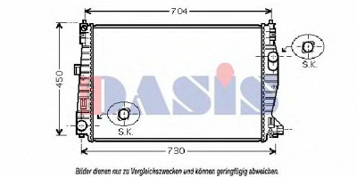 AKS DASIS 010003n -  Радиатор, охлаждение двигателя